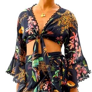 ⭐️New☀️Charo Ruiz Floral Cotton Crop Top